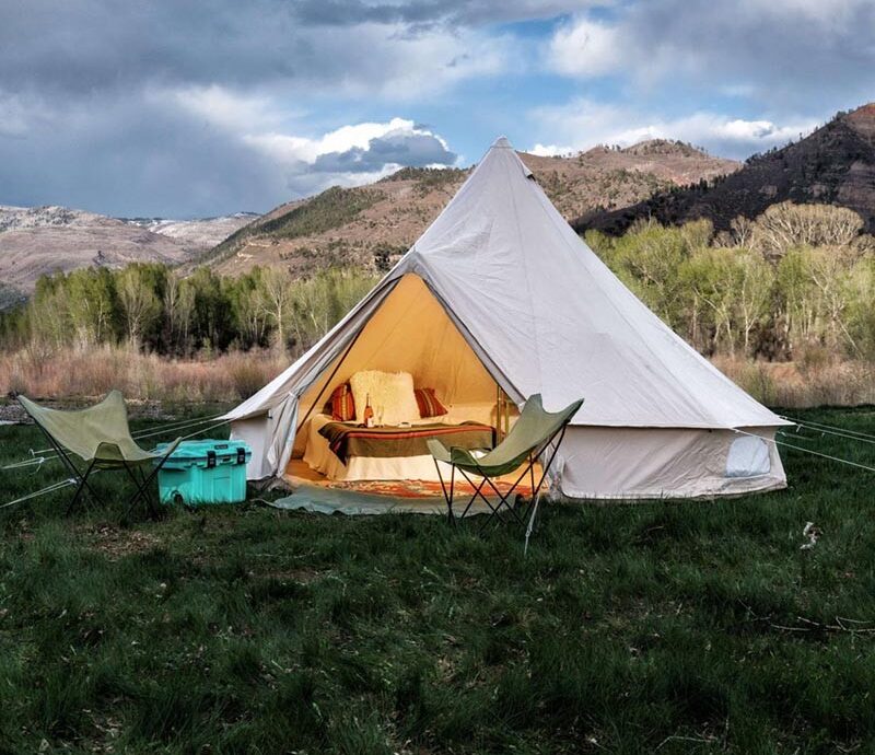 Rental tent at Quinta do Retiro, camping for those without a tent